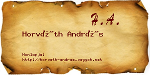Horváth András névjegykártya
