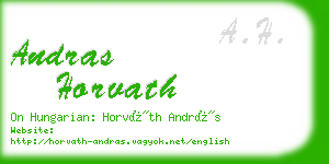 andras horvath business card